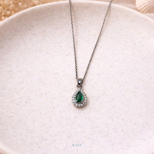 Emerald Teardrop Necklace
