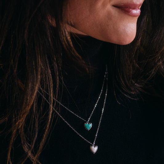 Delicate Heart Necklace (Silver)