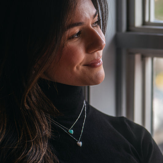 Delicate Heart Necklace (Silver)