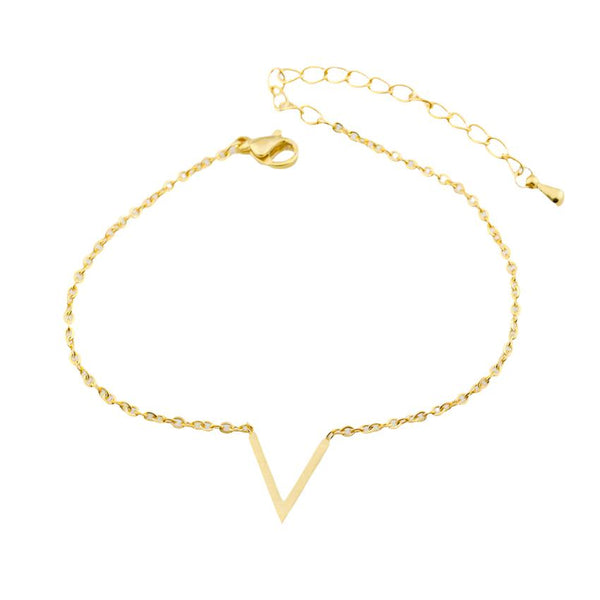 V Bracelets For Women  Stainless Steel Chain