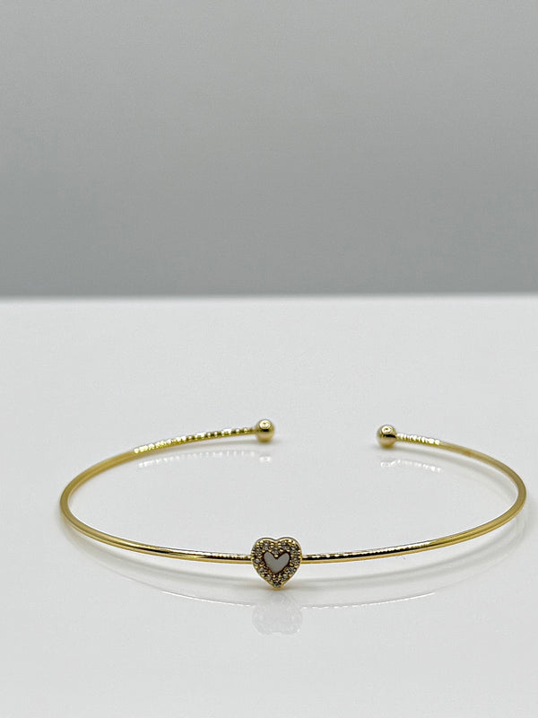Dainty heart cuff