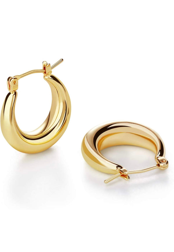 Gold Plated Huggies Hoops
